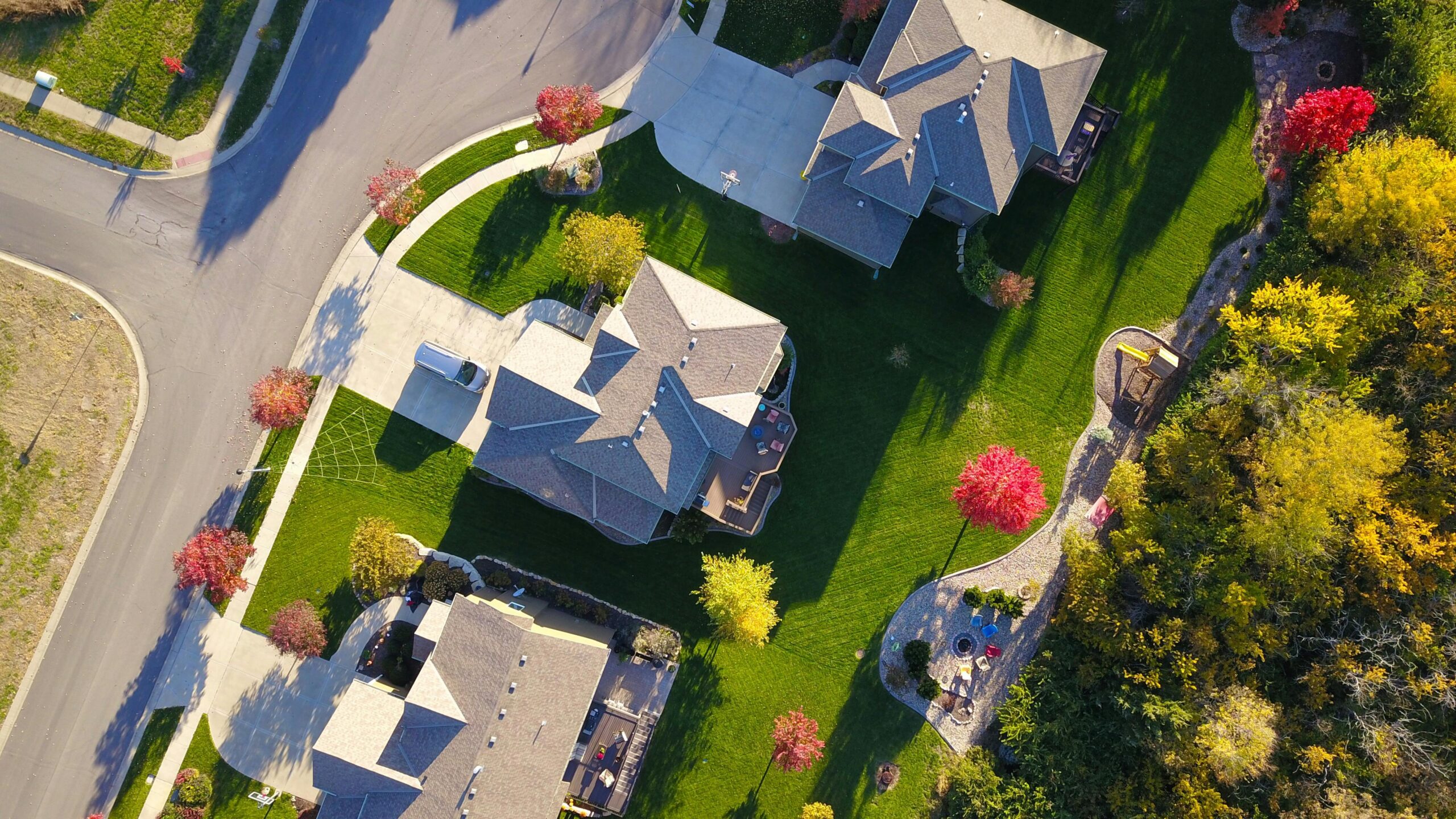 Bird s eye view of rooftops